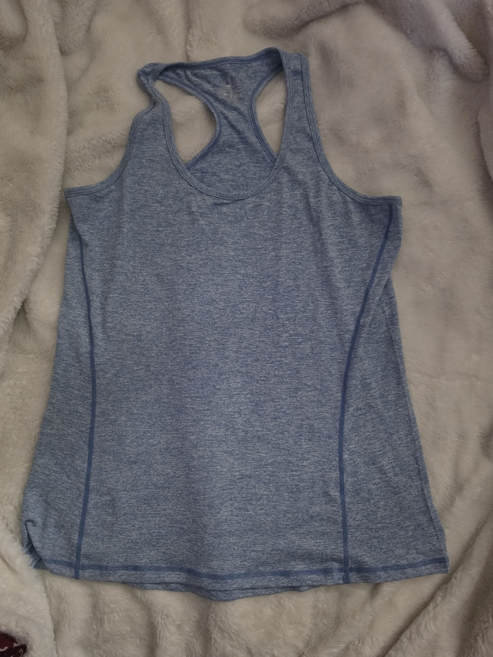 Women’s Heather Blue Racerback Tank - Performance Fit